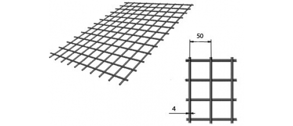 Сетка сварная (дорожная) 50х50х4мм 1х2м купить с доставкой в Новом Быте
